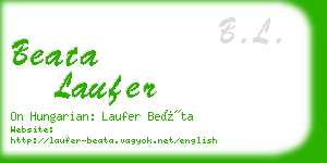 beata laufer business card